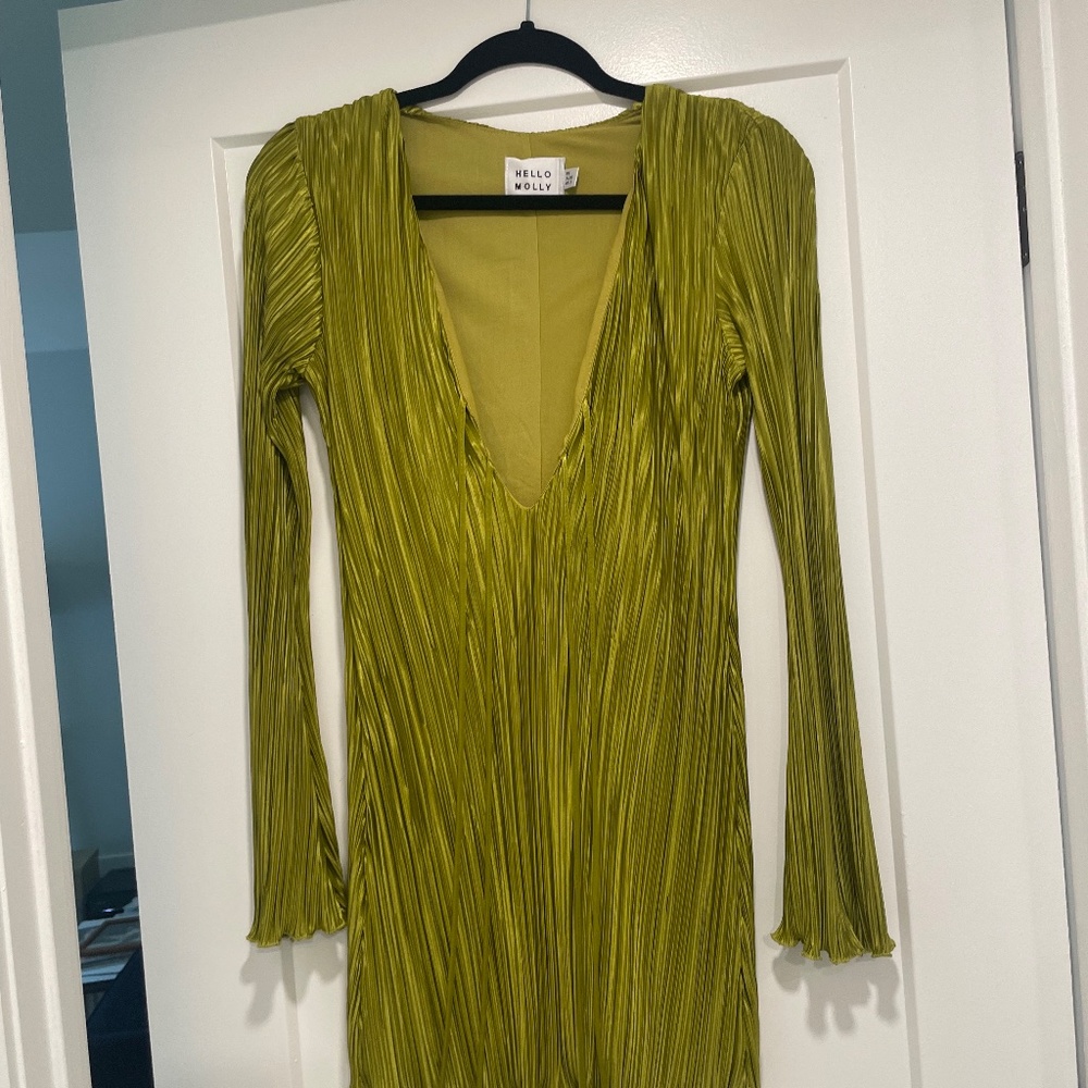 Hello Molly Besties Meet Mini Dress XS in Olive - Picture 5 of 12